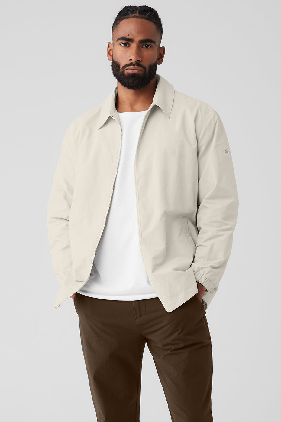 Beige Men's Alo Yoga Torrent Overshirt Jackets | GLB-352468