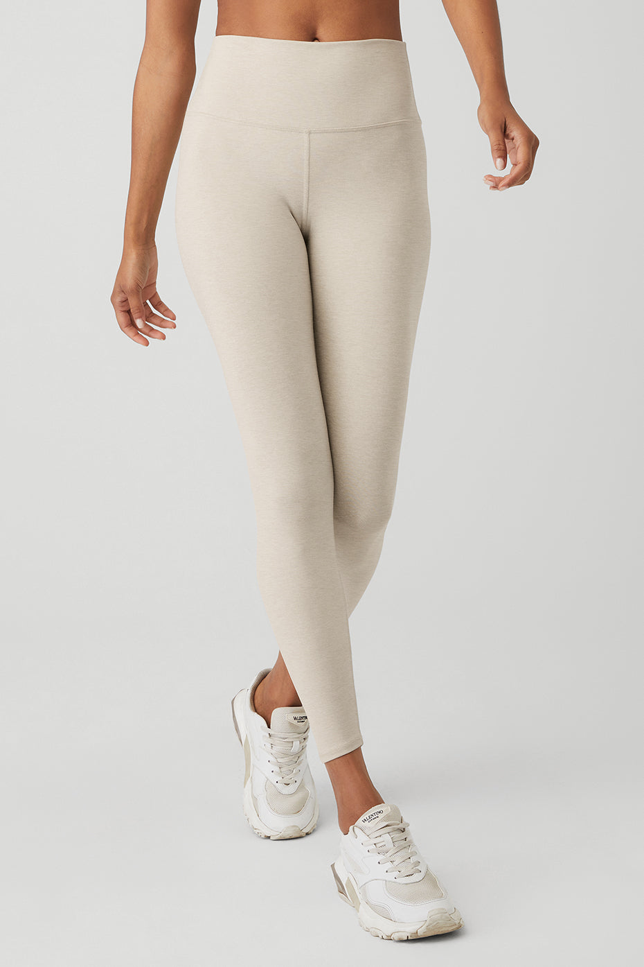 Beige Women's Alo Yoga 7/8 High-Waist Airbrush Leggings | AUG-364782