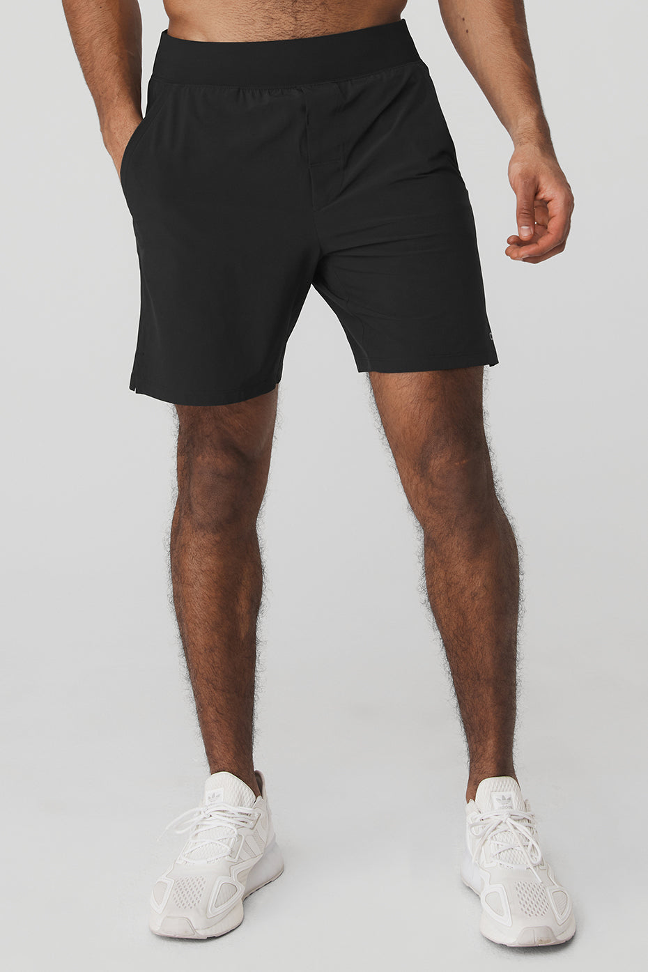 Black Men's Alo Yoga 7" Repetition Shorts | ALG-239180