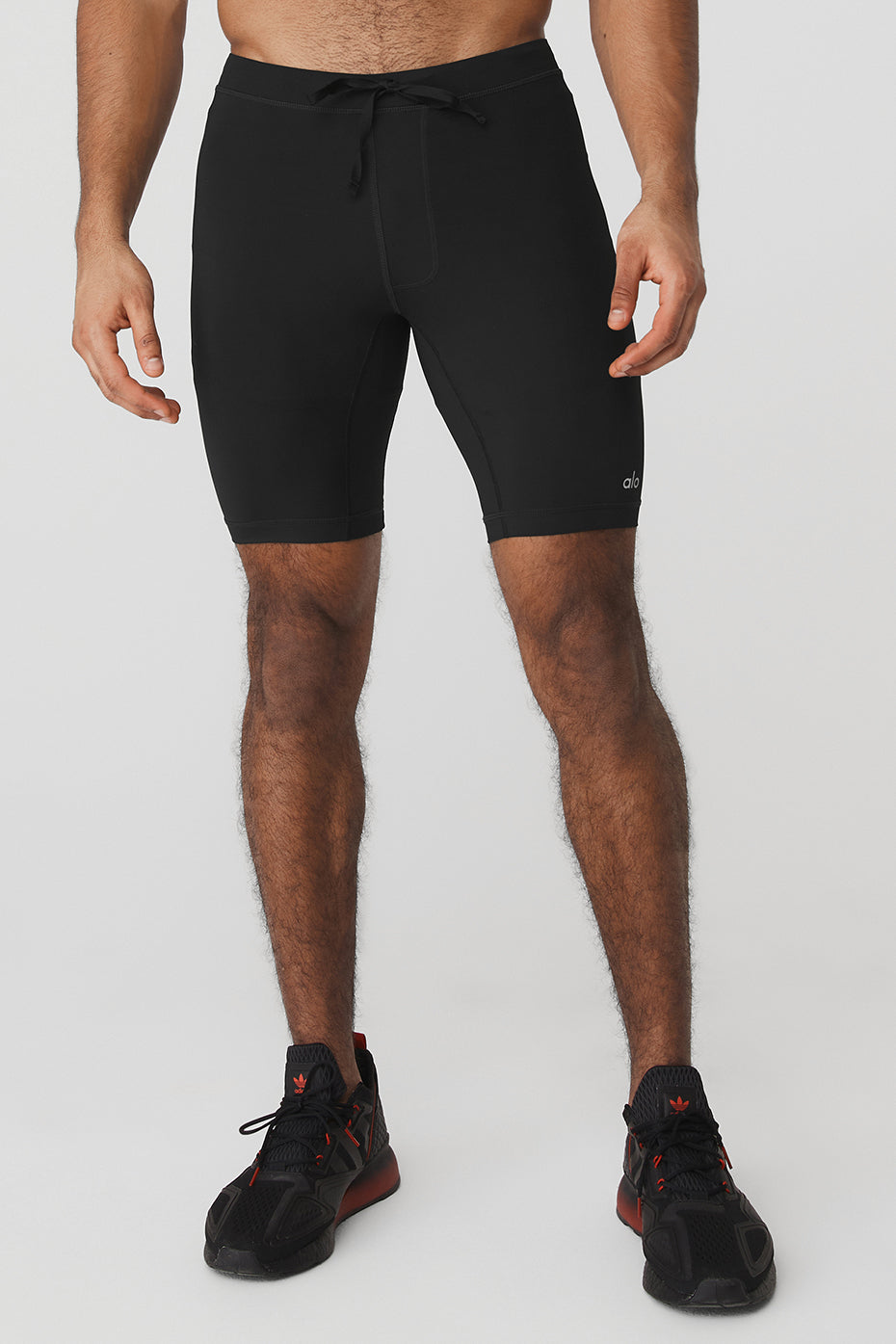 Black Men's Alo Yoga 9” Warrior Compression Shorts | YBZ-457918