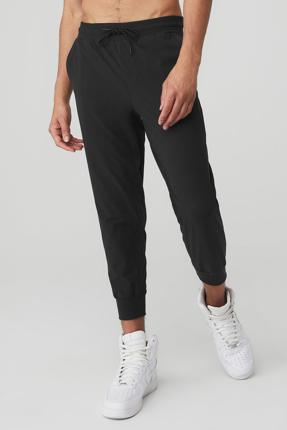 Black Men's Alo Yoga Co-Op 7/8 Pants | NPS-054217