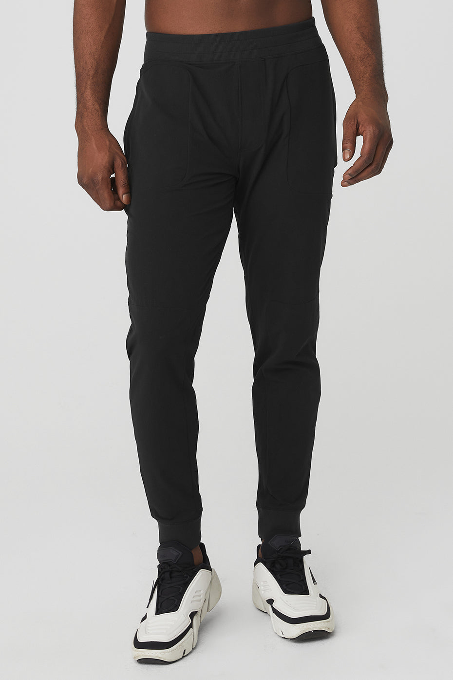 Black Men's Alo Yoga Co-Op Pants | NRU-560187