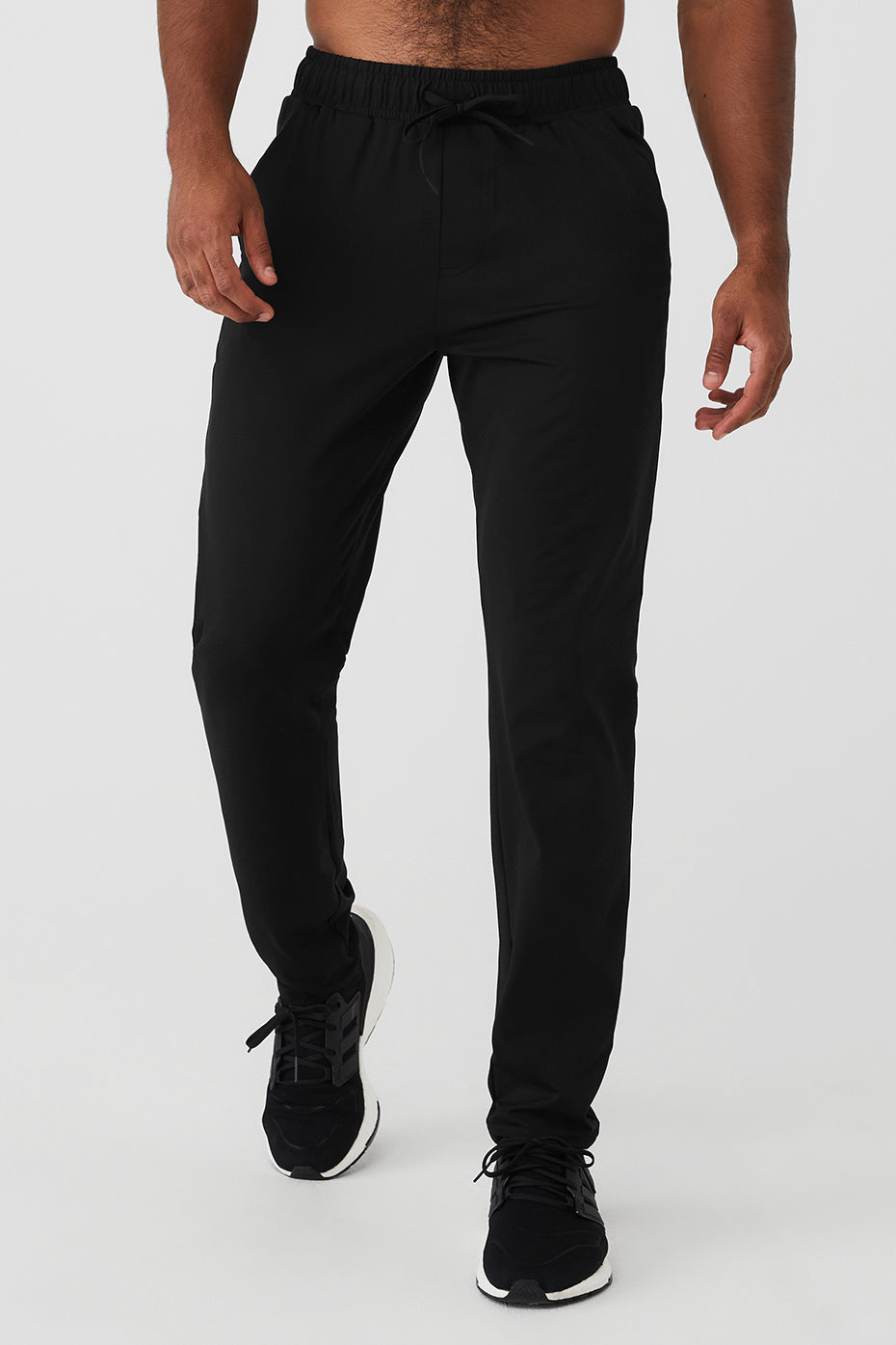 Black Men's Alo Yoga Conquer Pulse Pants | CLZ-382159