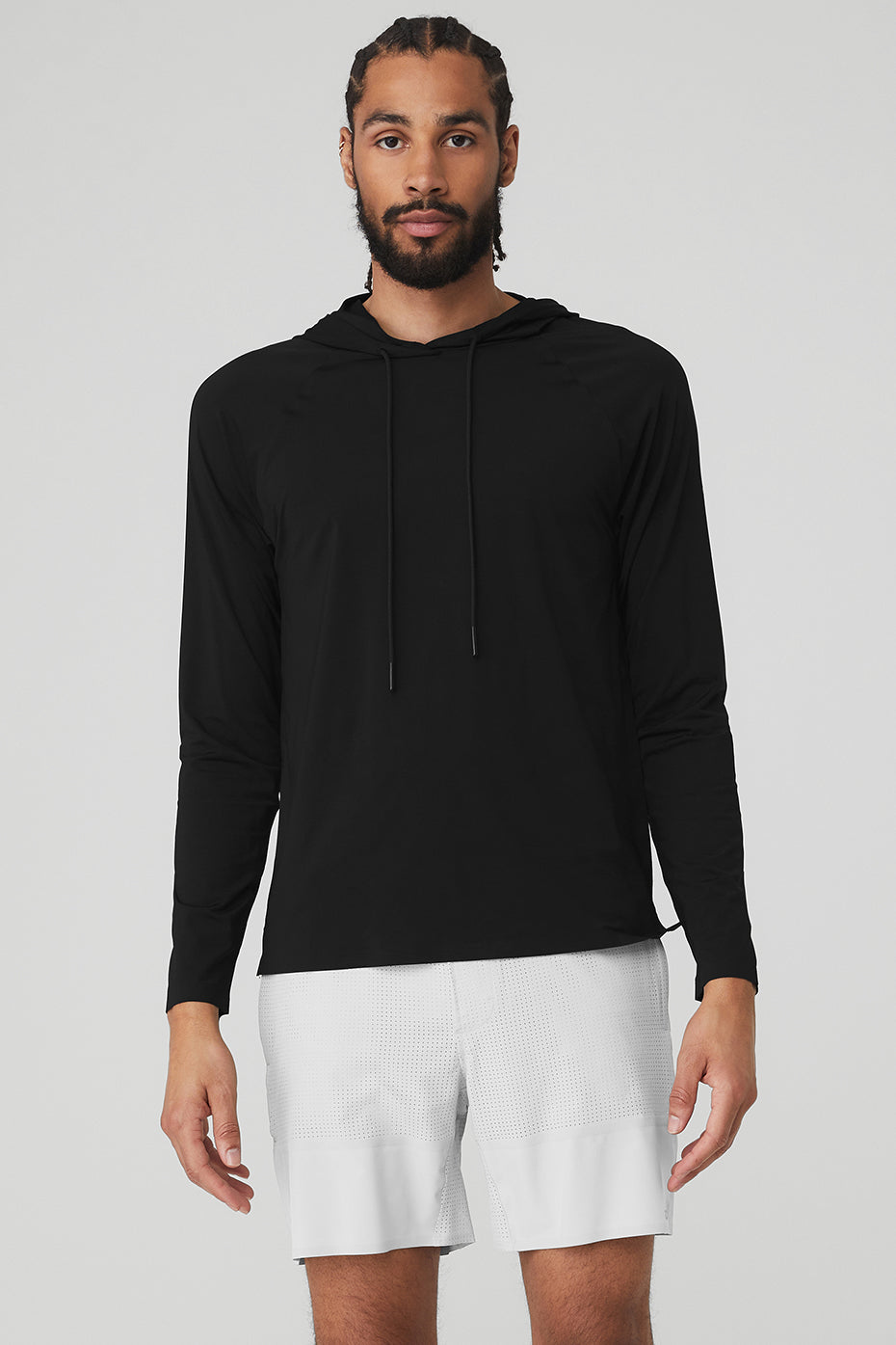 Black Men's Alo Yoga Idol Runner Hoodie | PDT-307692