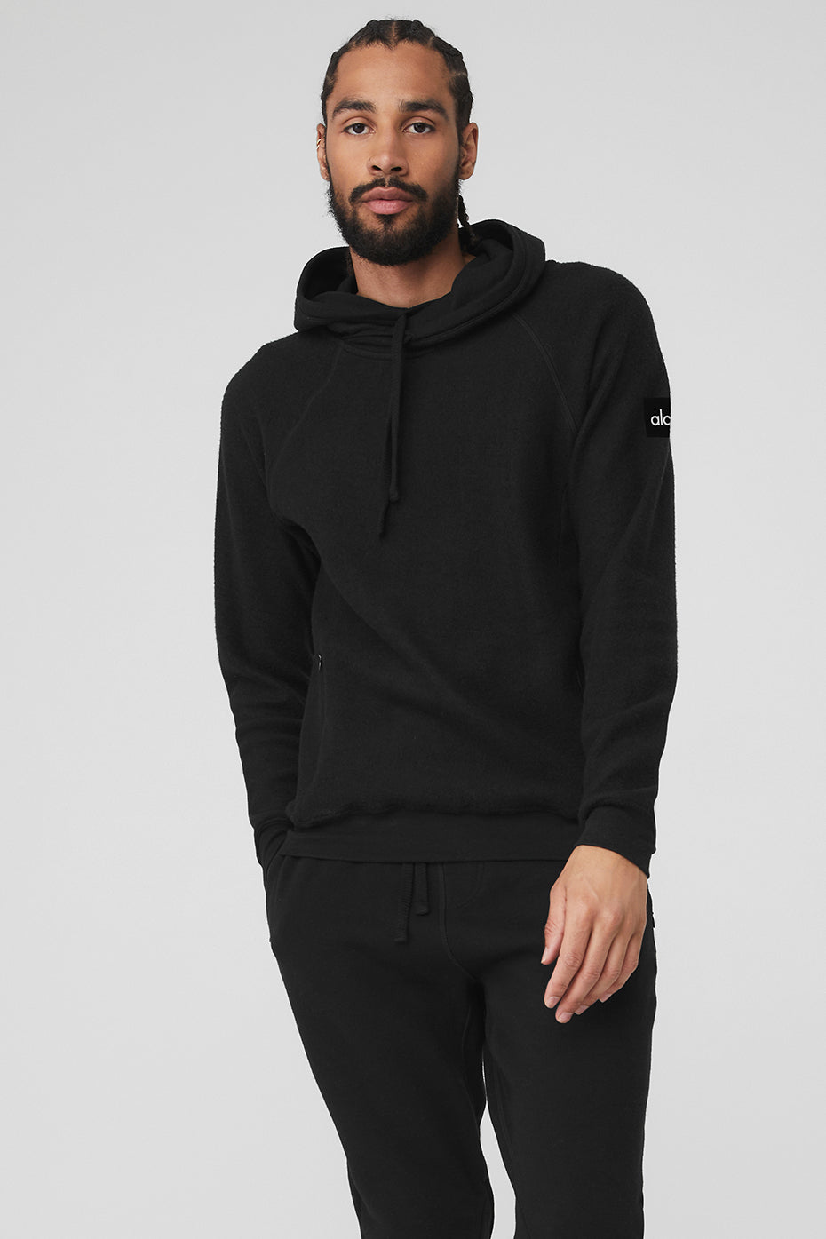 Black Men's Alo Yoga The Triumph Hoodie | MRA-124793