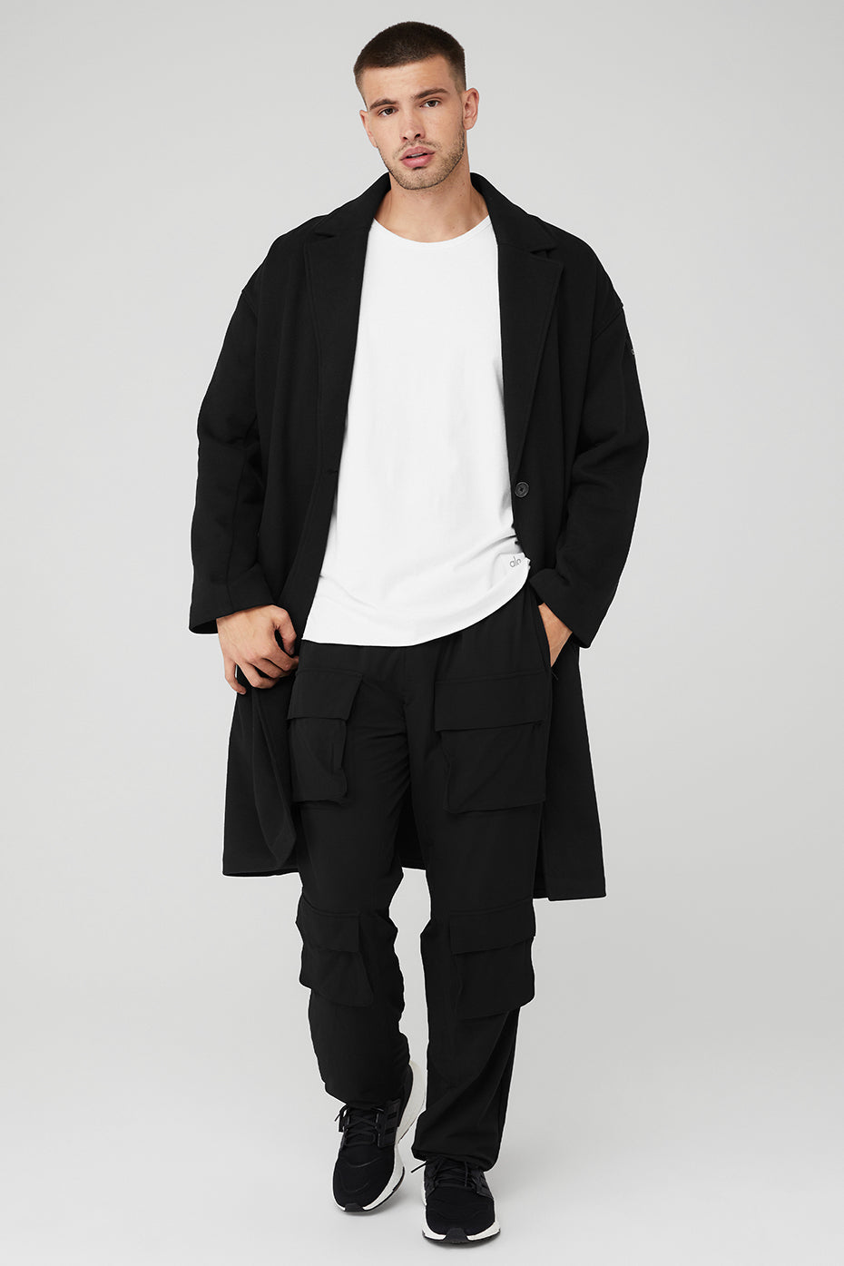 Black Men's Alo Yoga VIP Blazer Trench Coats | EIV-573091