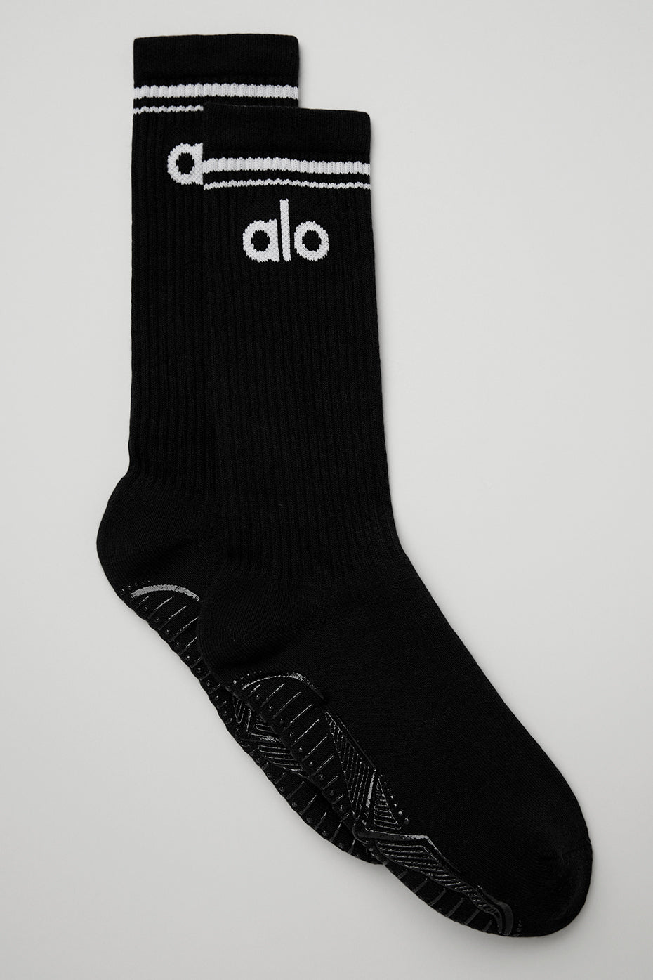 Black / White Women's Alo Yoga Throwback Barre Socks | BFL-627951