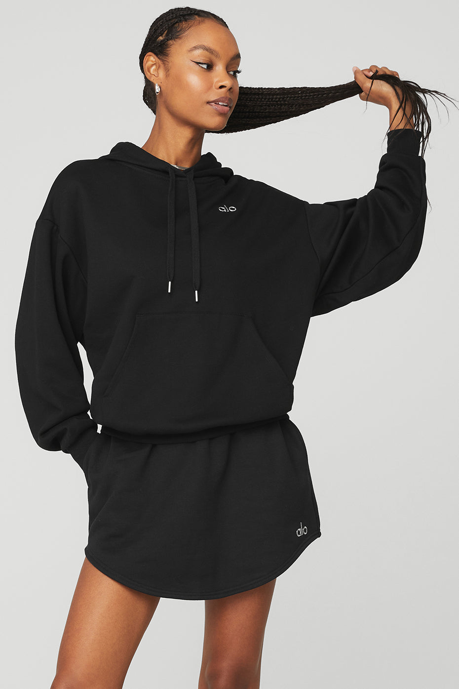 Black Women's Alo Yoga Accolade Hoodie | FDS-309846