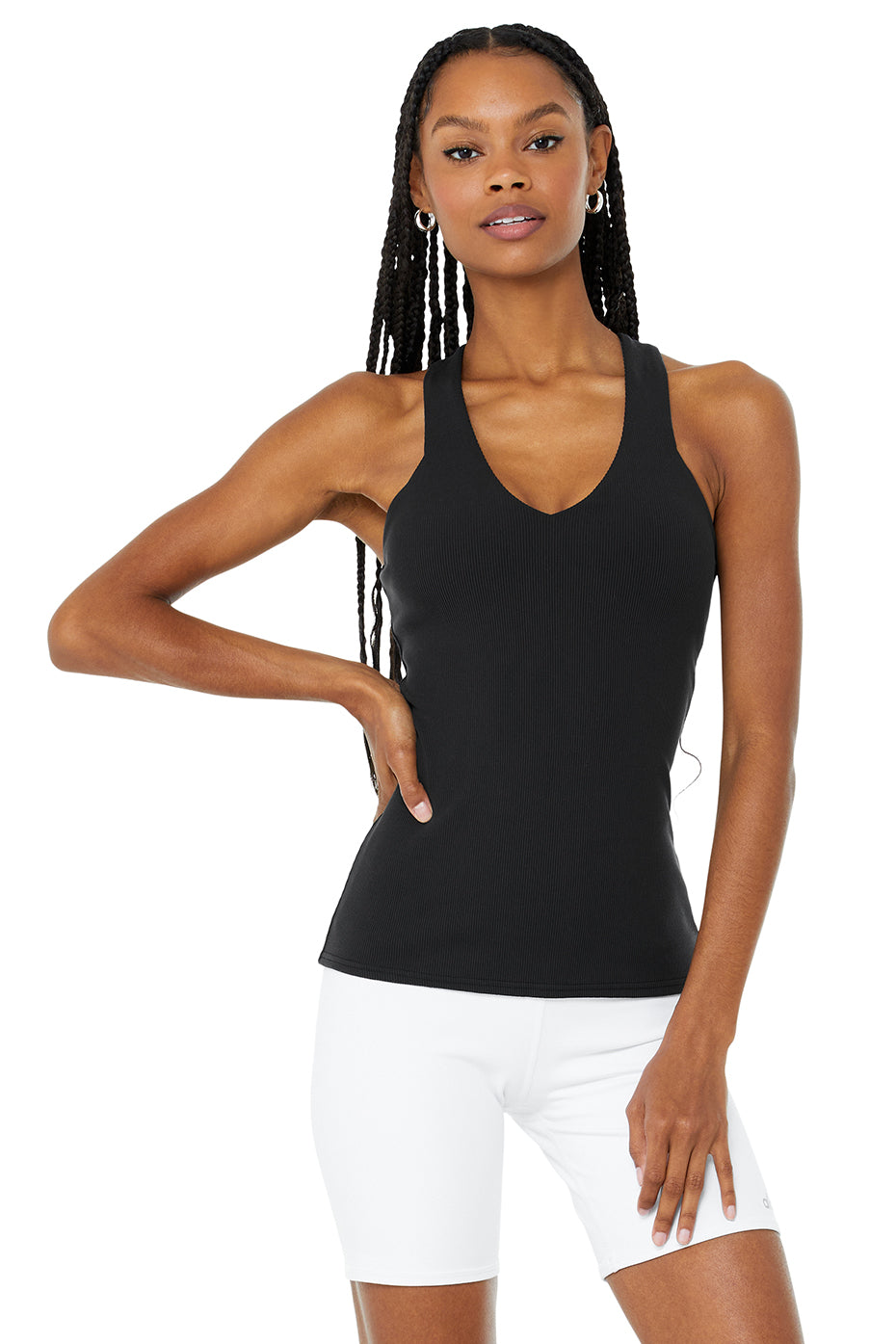 Black Women's Alo Yoga Elevate Tanks | SRV-302547