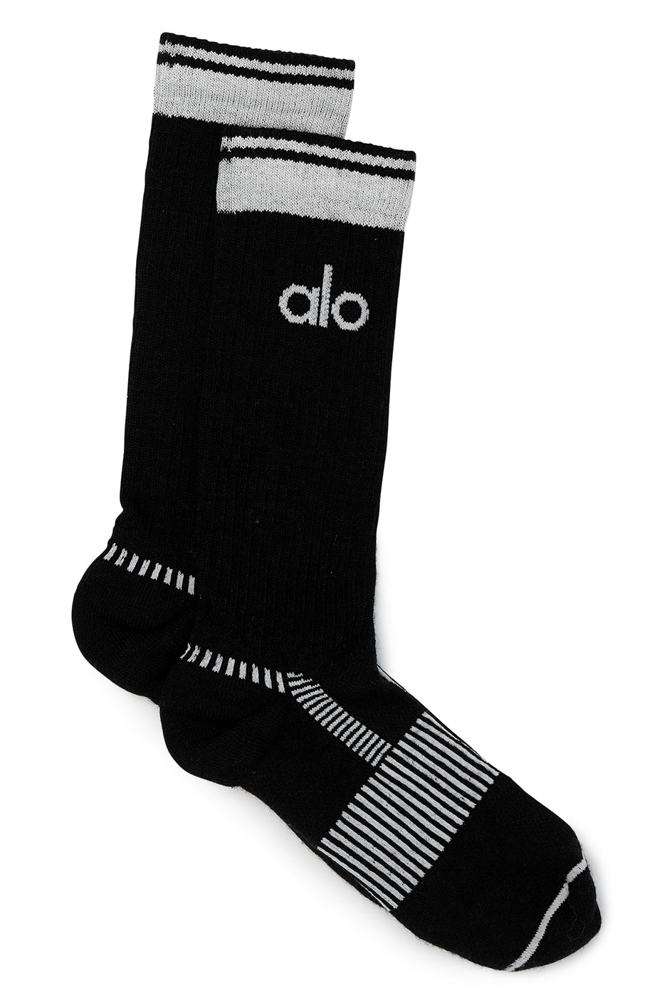 Black Women's Alo Yoga Wool-Tech Crew Socks | AOP-152360