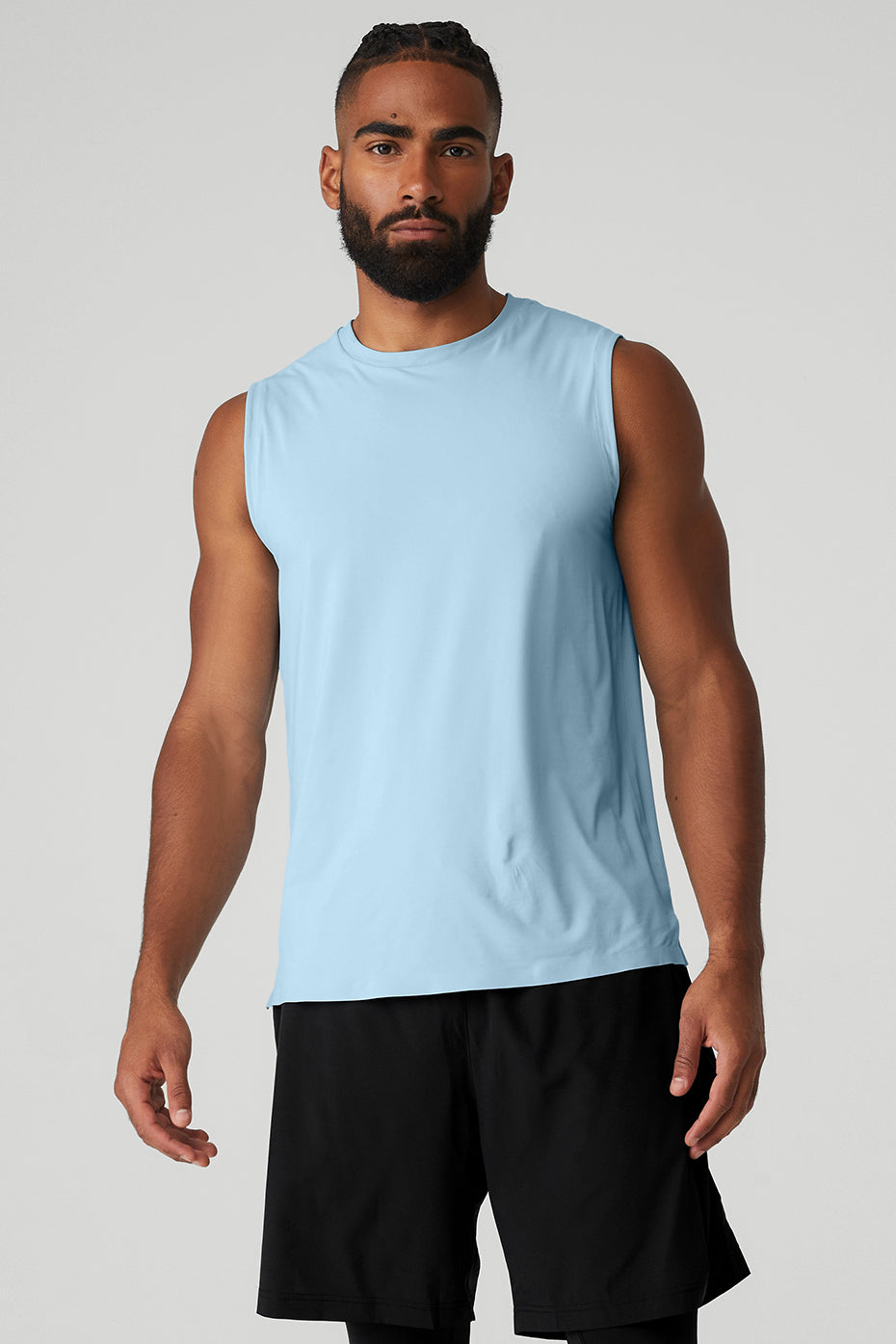 Blue Men's Alo Yoga Idol Performance Tanks | ADQ-493087