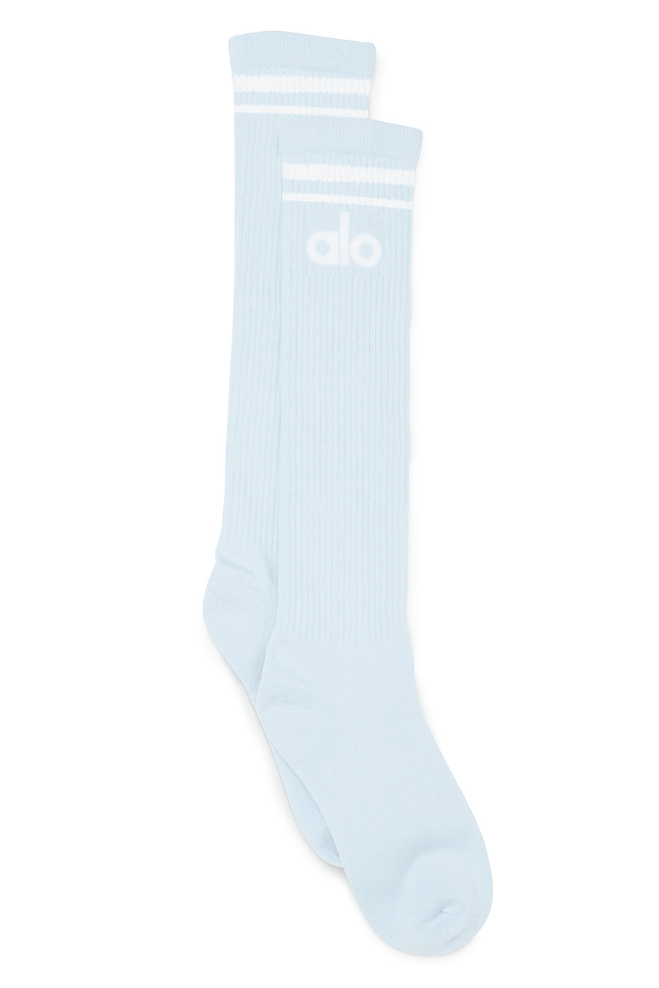 Blue / White Women's Alo Yoga Knee-High Throwback Socks | CQD-967152