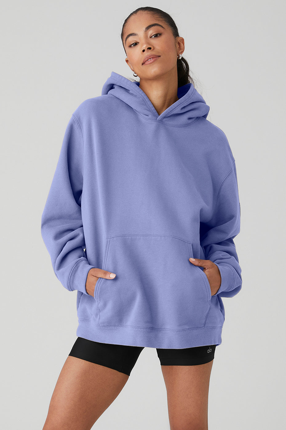 Blue Women's Alo Yoga Renown Heavy Weight Hoodie | FSD-794863