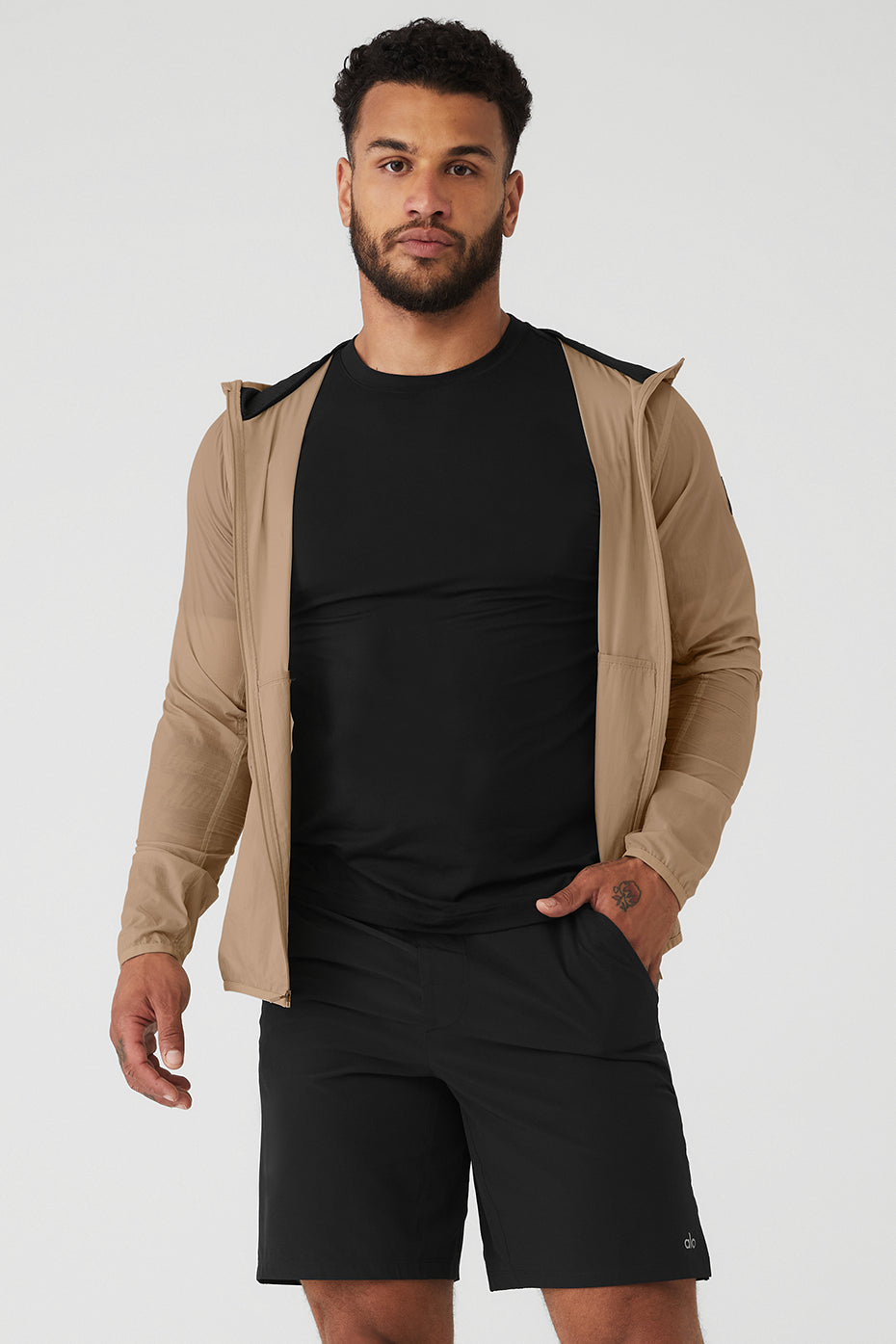 Brown Men's Alo Yoga Repeat Running Jackets | SCU-278641