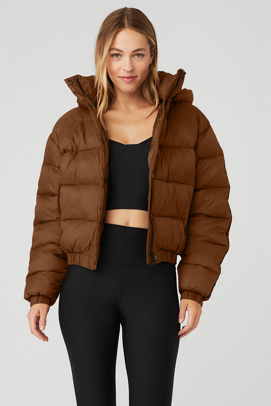 Brown Women's Alo Yoga Aspen Love Puffer Jackets | KSP-248510