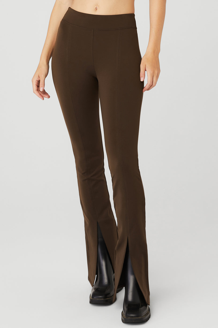 Chocolate Women's Alo Yoga Airbrush High-Waist Flutter Leggings | VNT-423850