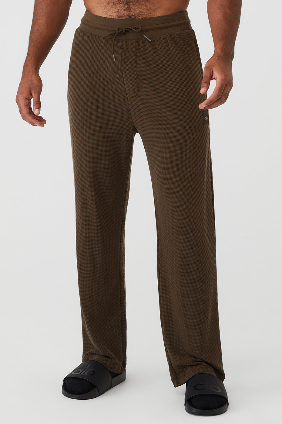 Coffee Men's Alo Yoga Micro Waffle Fast Break Sweatpants | UEA-451938