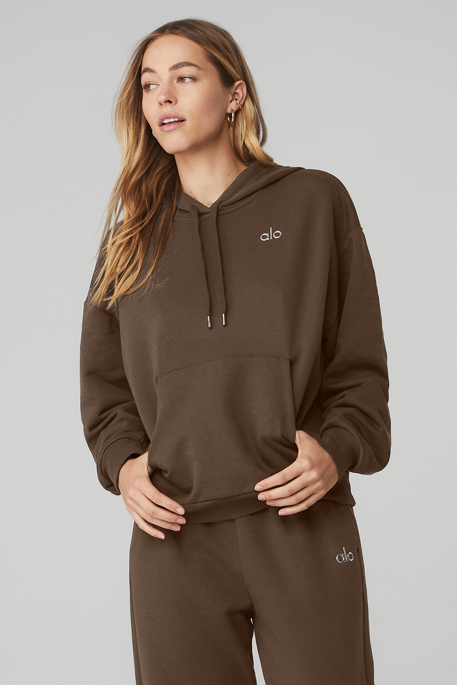 Coffee Women's Alo Yoga Accolade Hoodie | WJG-495681