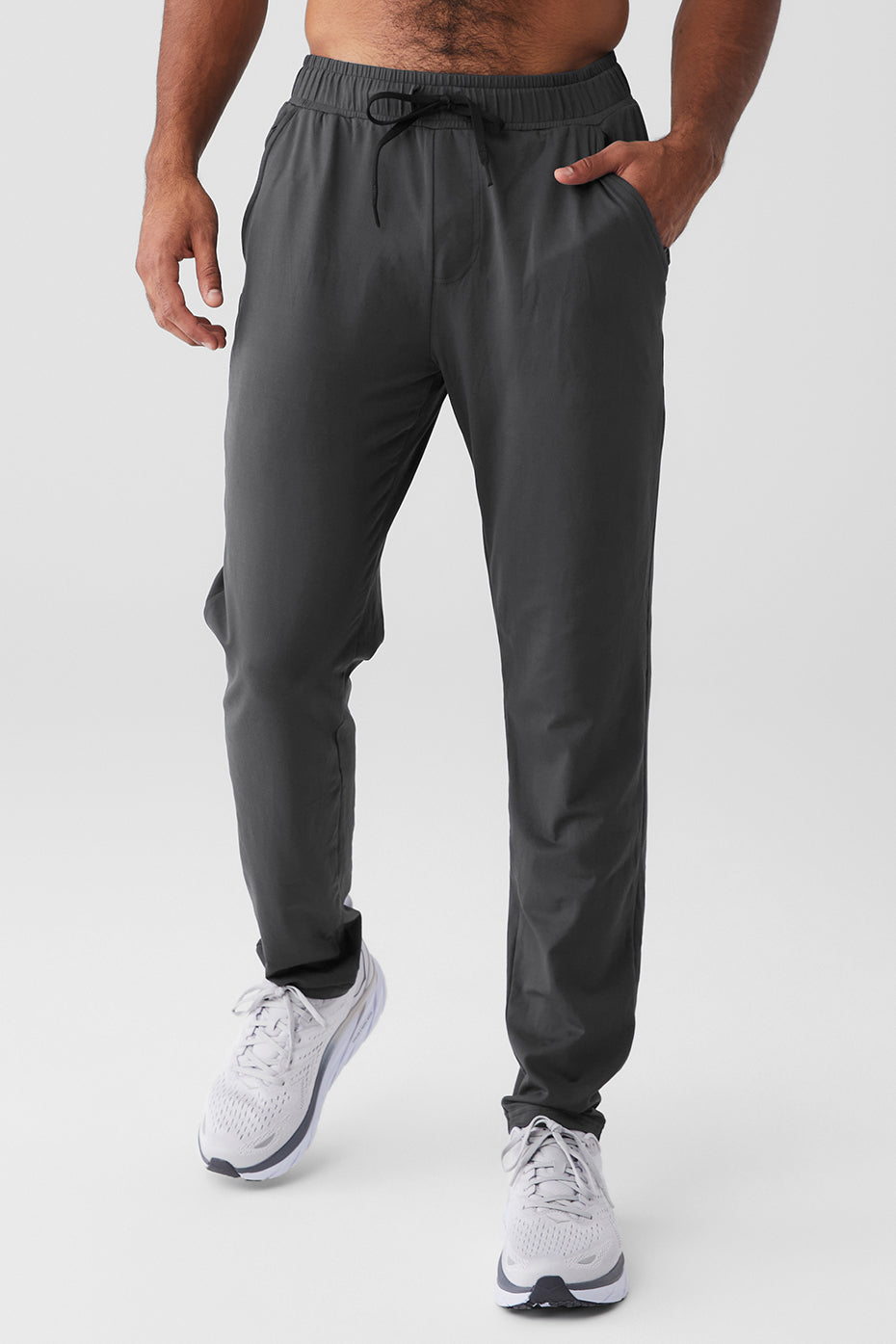 Dark Grey Men's Alo Yoga Conquer Pulse Pants | FIP-478321