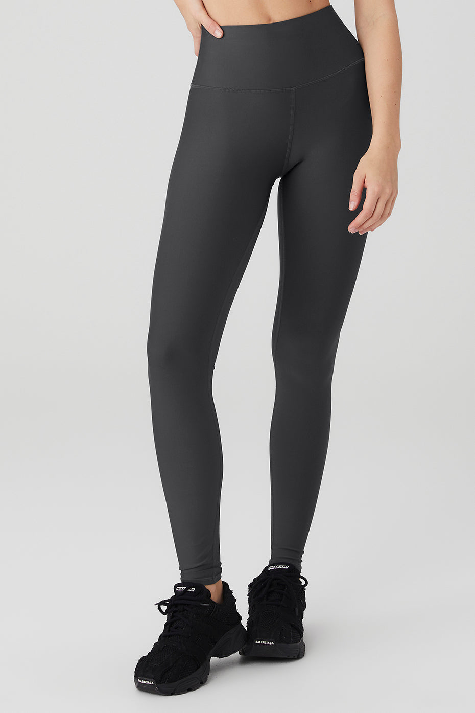 Dark Grey Women's Alo Yoga High-Waist Airlift Leggings | SQW-461587