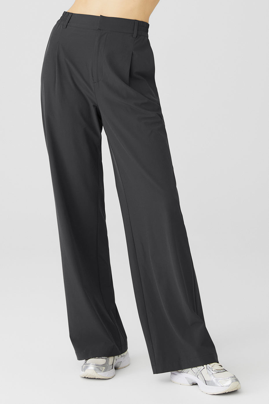 Dark Grey Women's Alo Yoga High-Waist Pursuit Trousers | EIP-350197