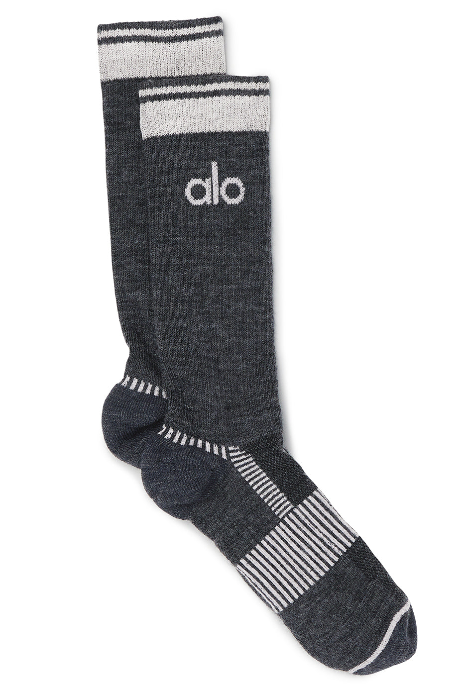 Dark Grey Women's Alo Yoga Wool-Tech Crew Socks | KLW-594308