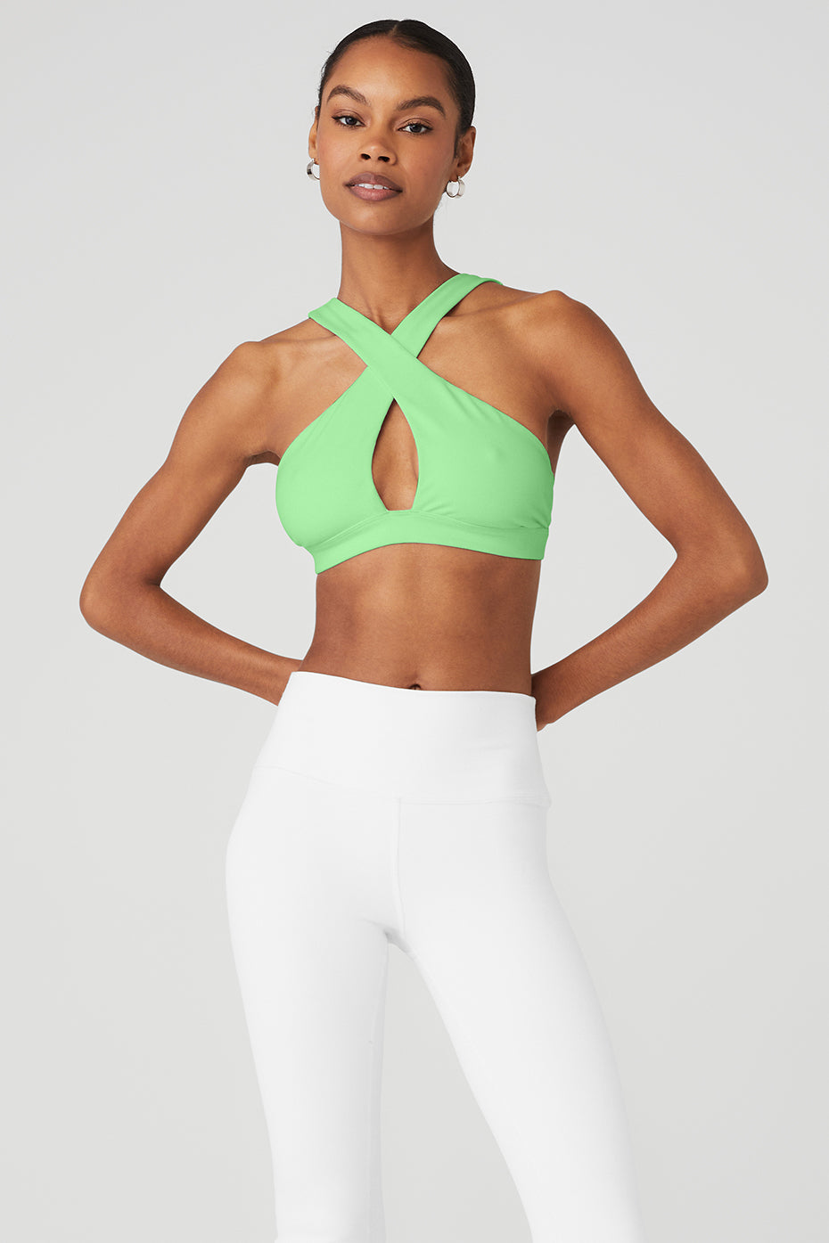 Green Women's Alo Yoga Airbrush Destination Bras | URJ-960234