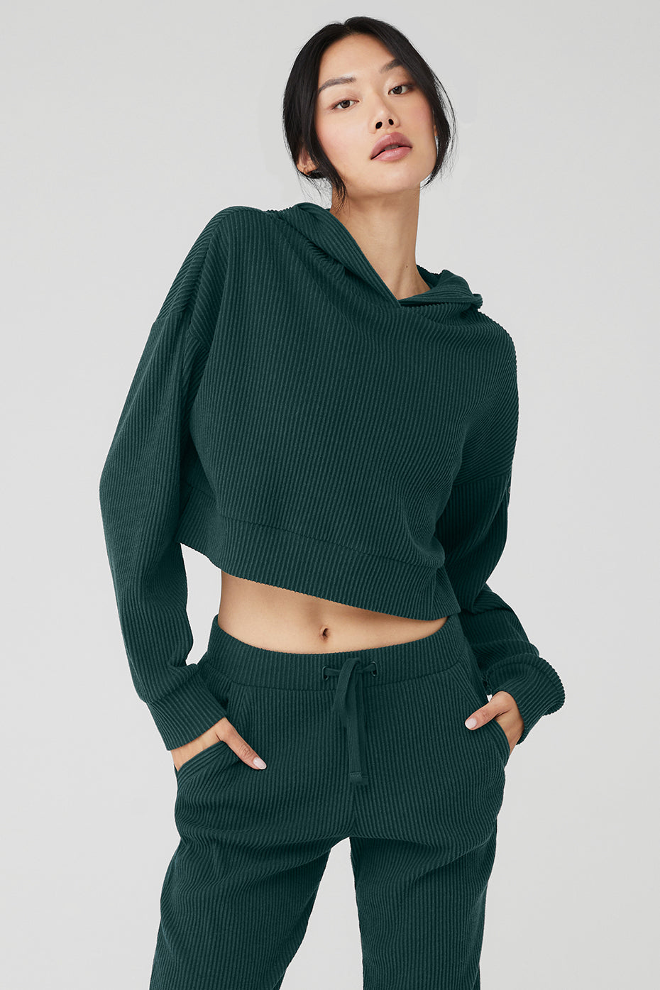 Green Women's Alo Yoga Muse Hoodie | ROX-735461