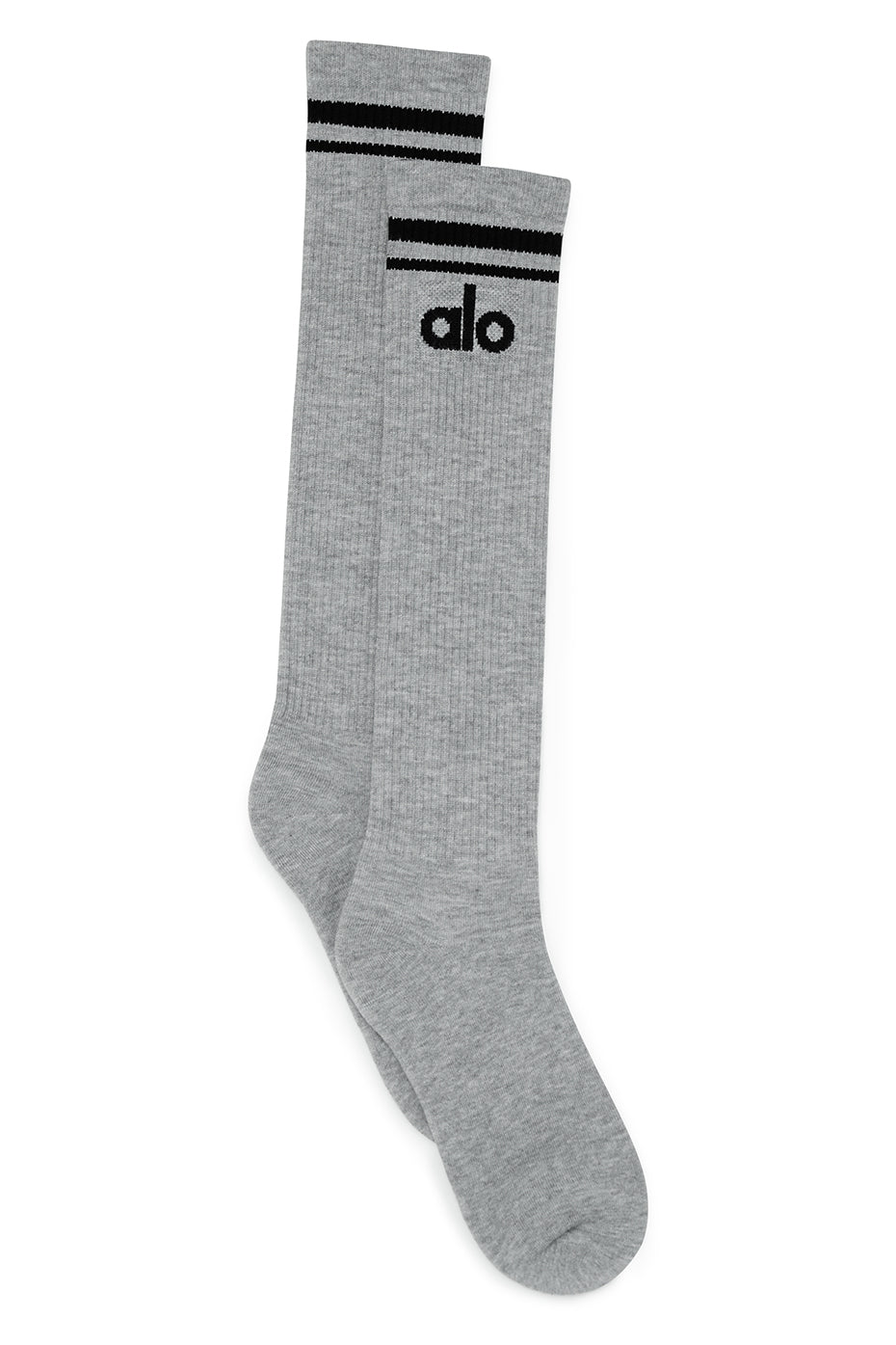 Grey / Black Women's Alo Yoga Knee-High Throwback Socks | OBN-423078