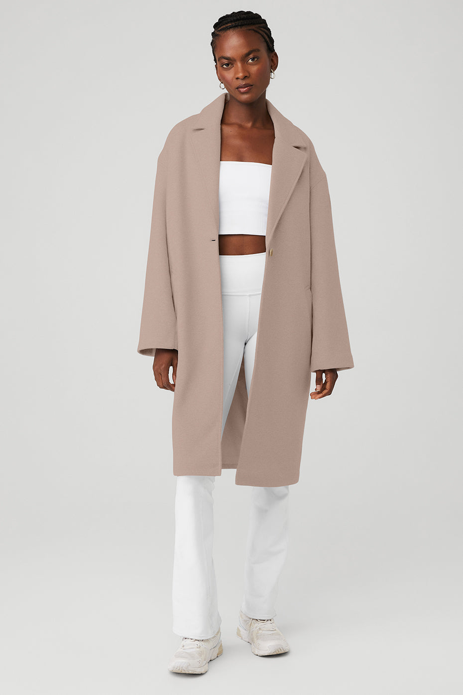 Grey Brown Women's Alo Yoga VIP Blazer Trench Coats | KWZ-829156