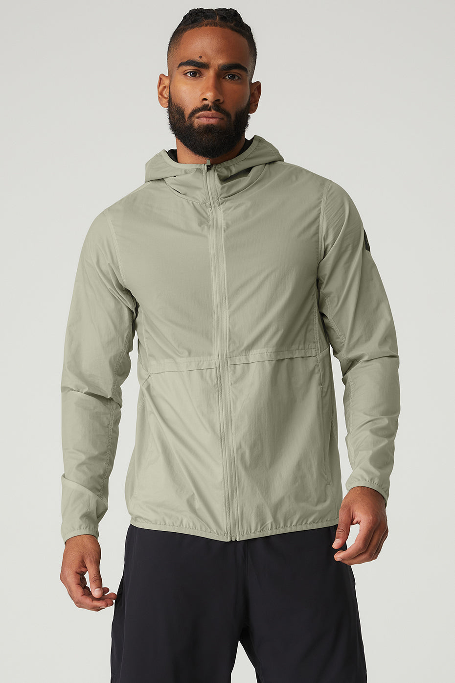 Grey Green Men's Alo Yoga Repeat Running Jackets | CSD-527680