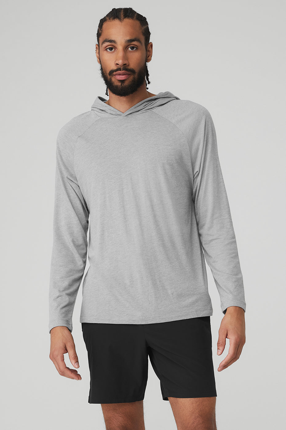 Grey Men's Alo Yoga Core Runner Hoodie | IUX-841560