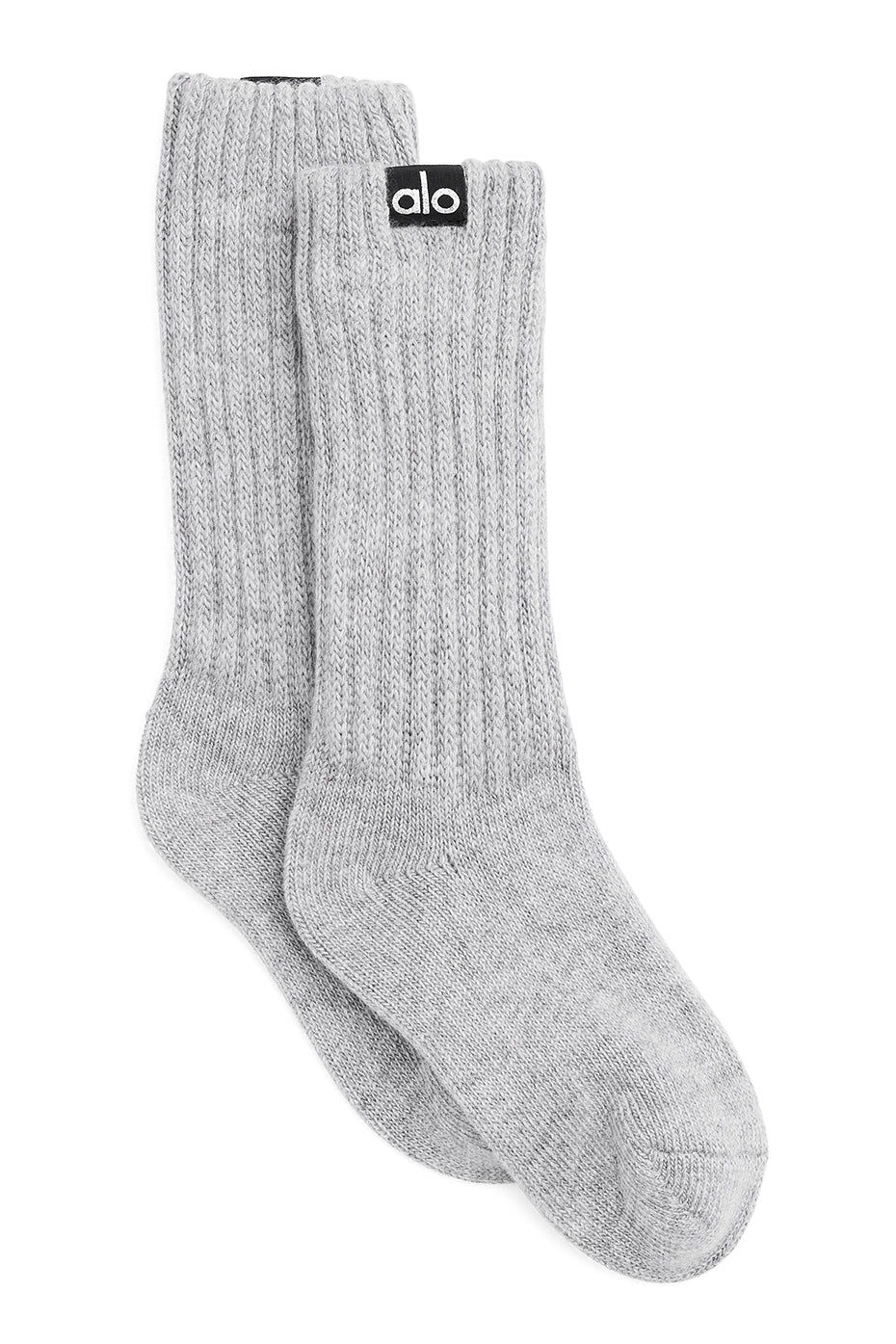 Grey Women's Alo Yoga Cashmere Jet Set Socks | EUV-056394