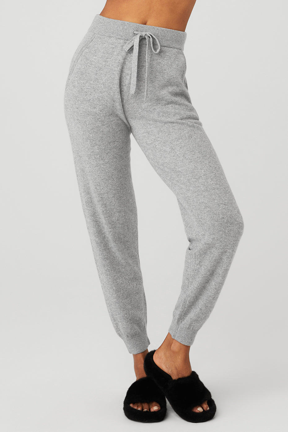 Grey Women's Alo Yoga High-Waist Cashmere Jet Set Sweatpants | MVJ-058724