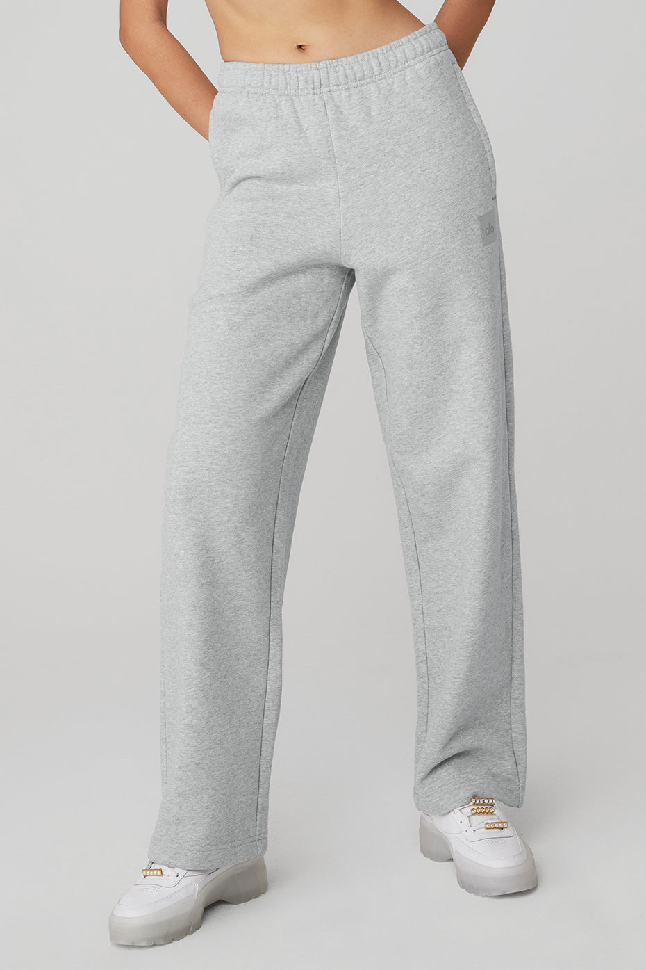 Grey Women's Alo Yoga Renown Heavy Weight Sweatpants | BNE-859710