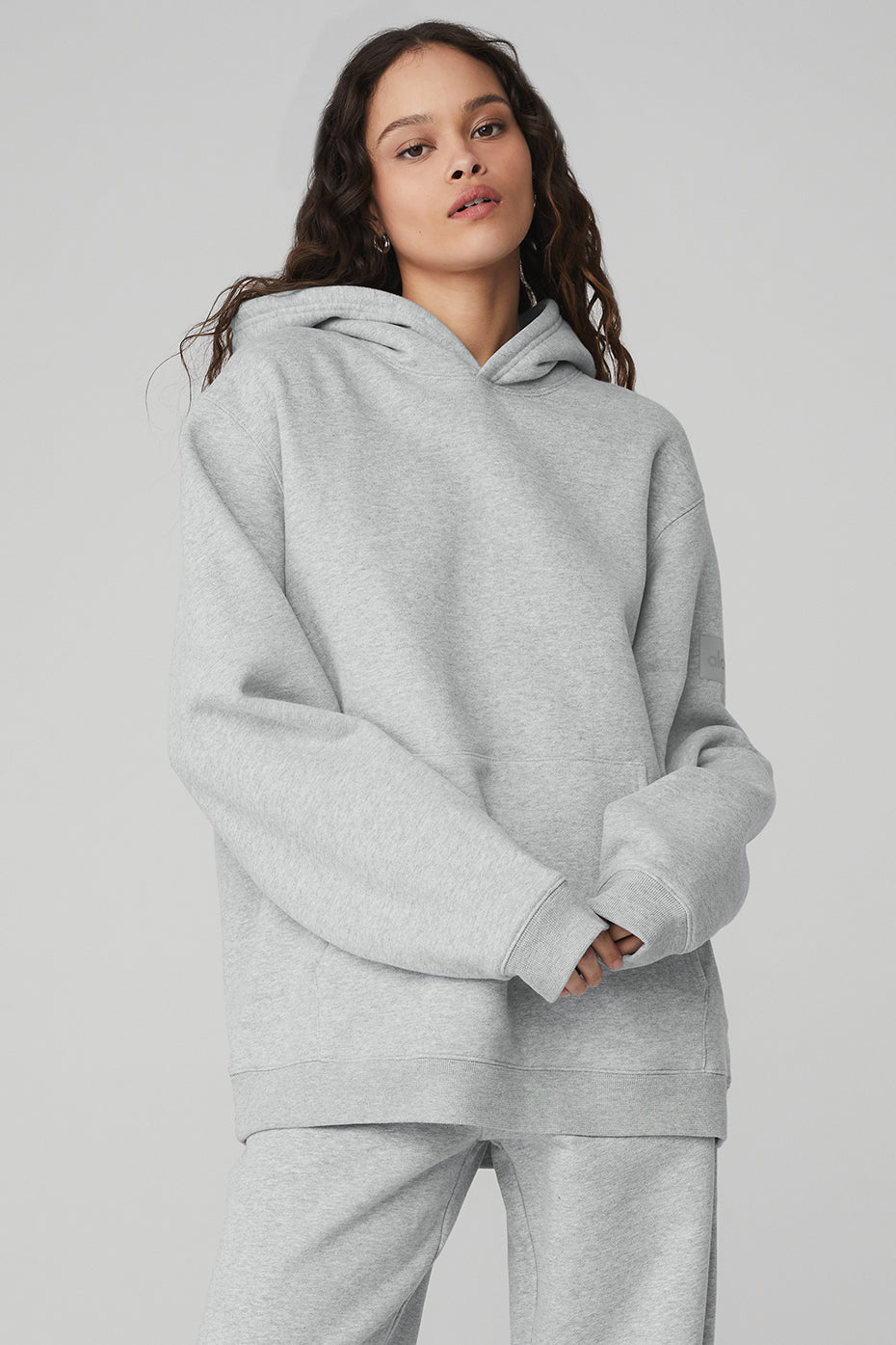 Grey Women's Alo Yoga Renown Heavy Weight Hoodie | FMQ-340981