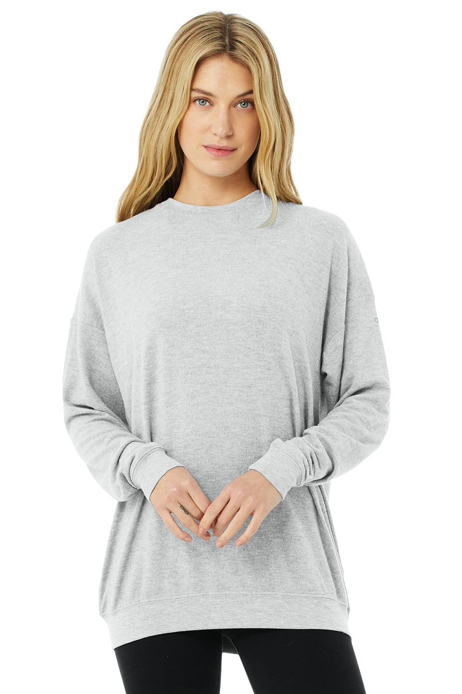 Grey Women's Alo Yoga Soho Pullover Long Sleeve | COW-418057