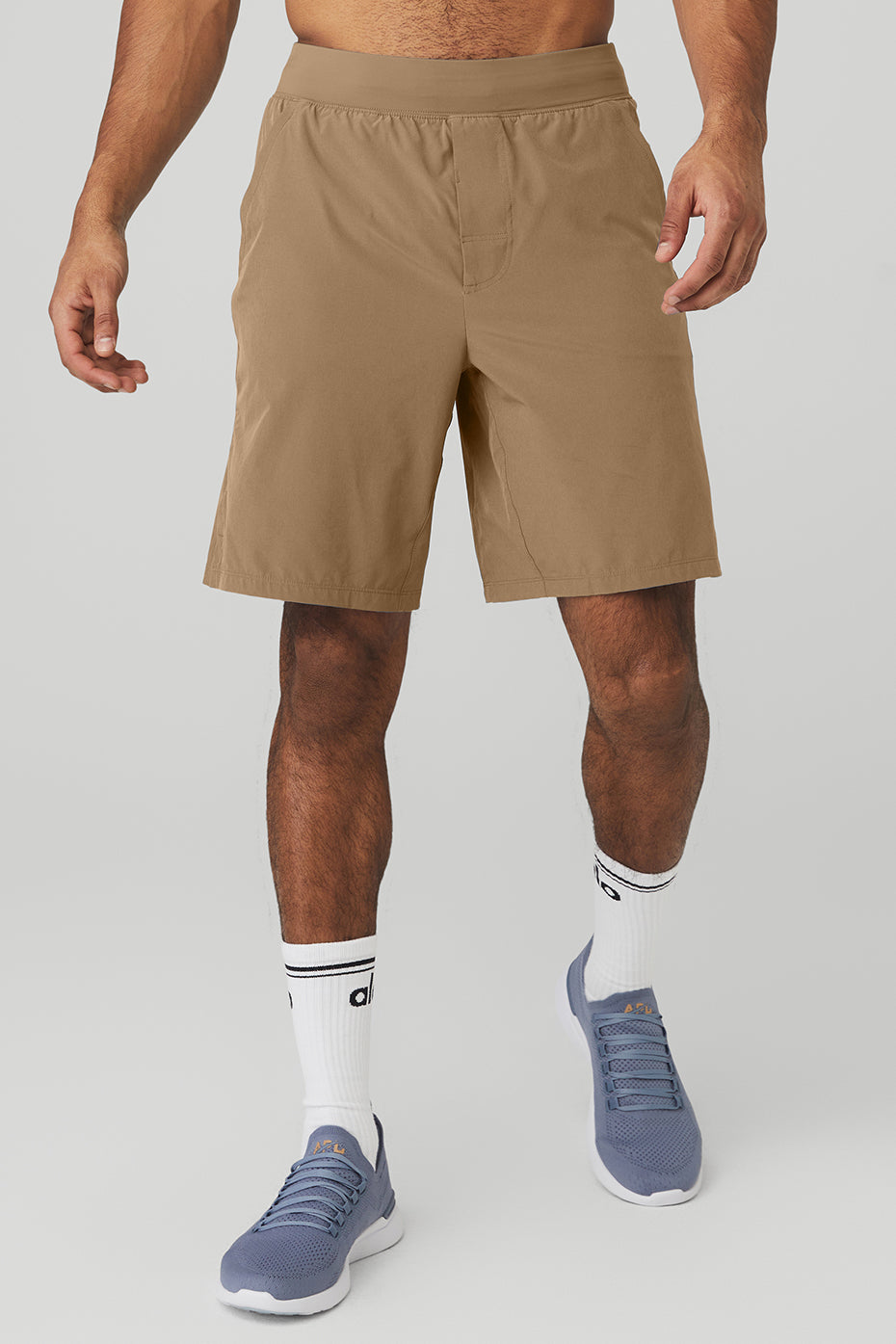 Khaki Men's Alo Yoga 9'' Repetition Shorts | LKG-790862