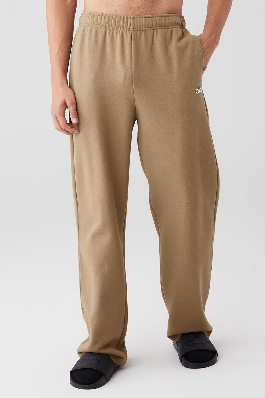 Khaki Men's Alo Yoga Accolade Straight Leg Sweatpants | KZF-304789