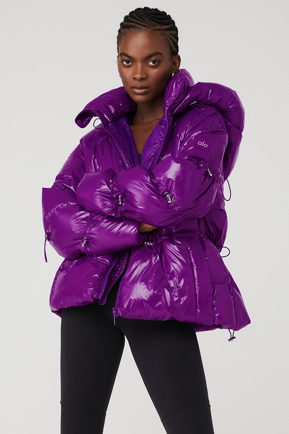 Light Purple Women's Alo Yoga Stunner Puffer Jackets | TXZ-270351