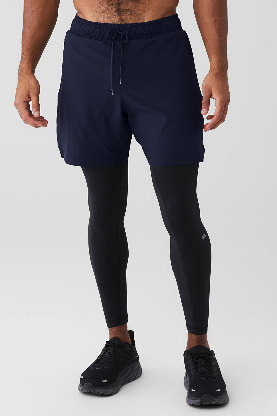 Navy / Black Men's Alo Yoga Stability 2 In 1 Pants | YUE-902845