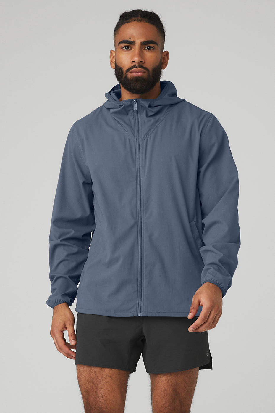 Navy Men's Alo Yoga Cadence Jackets | TJM-603412