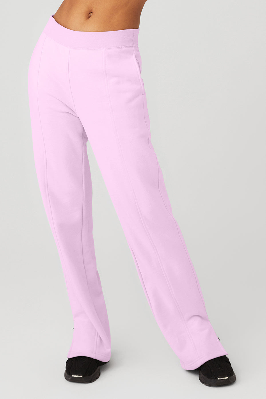 Pink Women's Alo Yoga High-Waist Free Time Straight Leg Sweatpants | EGA-987042