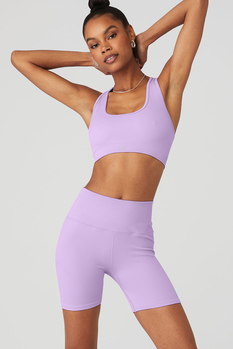 Purple Women's Alo Yoga Seamless Ribbed Bras | XJD-358614