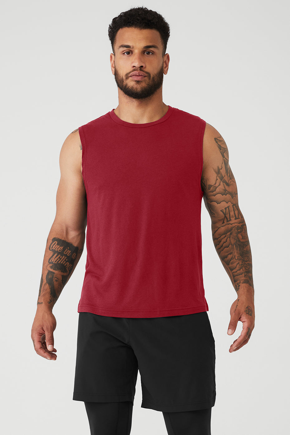 Red Men's Alo Yoga The Triumph Muscle Tanks | TSD-851729