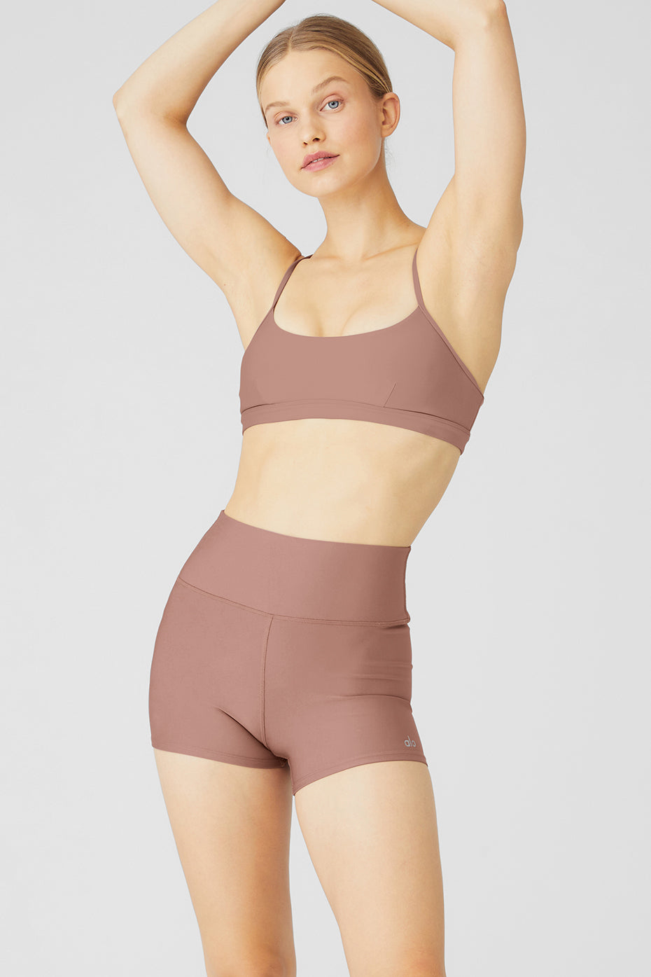 Rose Brown Women's Alo Yoga Airlift Intrigue Bras | VJX-216783