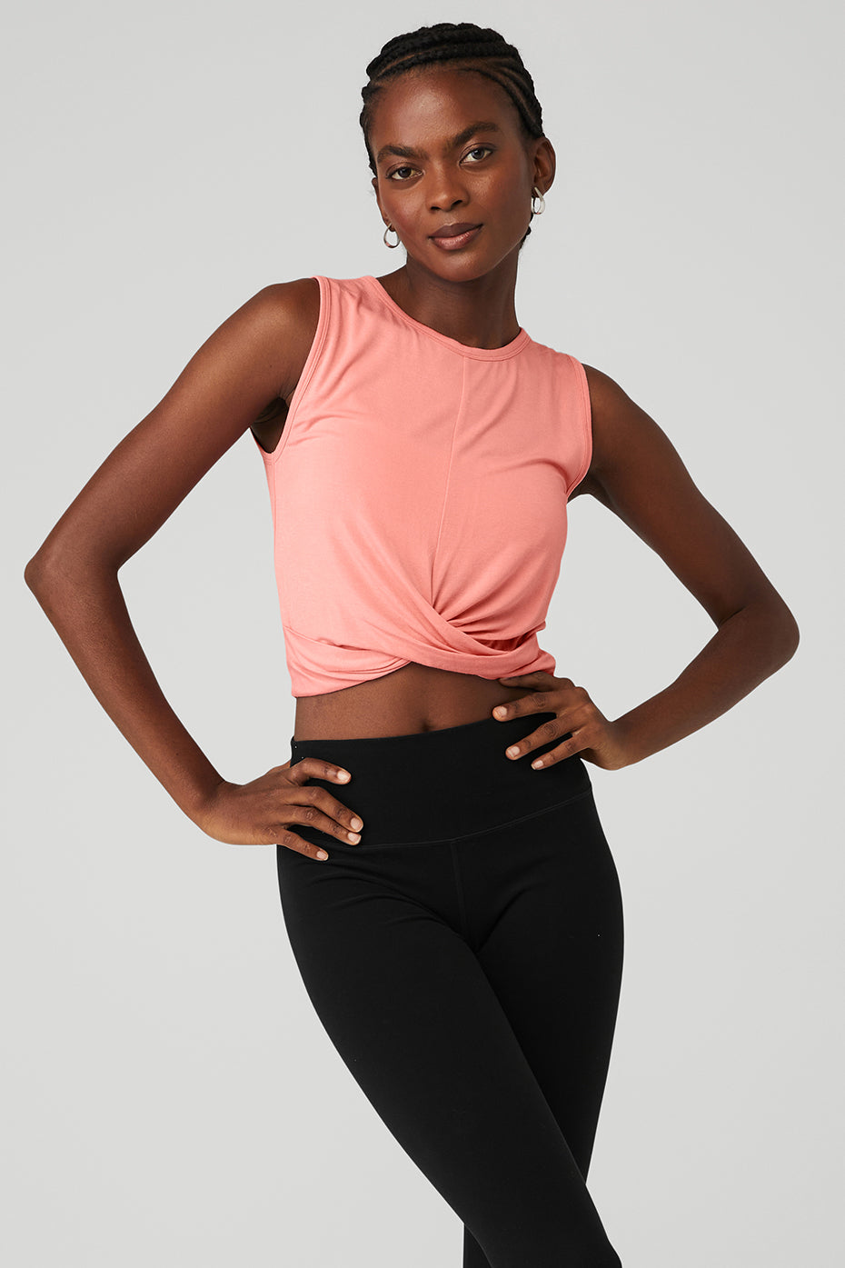 Rose Pink Women's Alo Yoga Cover Tanks | DVP-189605