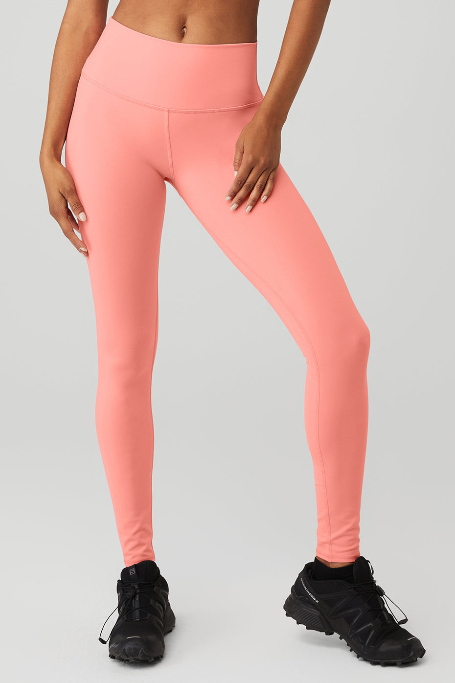 Rose Pink Women's Alo Yoga High-Waist Airbrush Leggings | PAT-547269