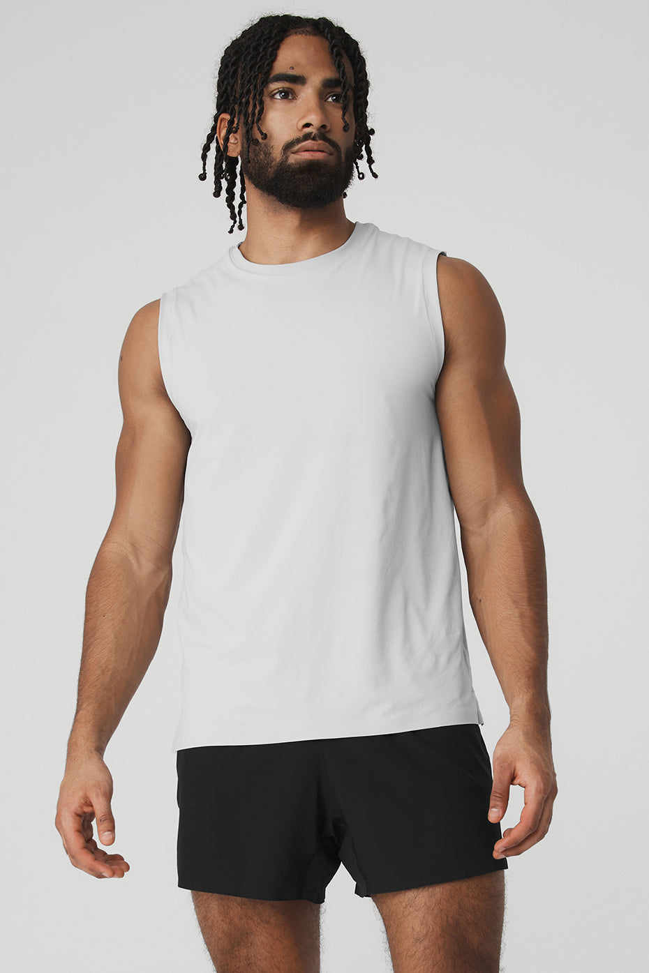 Titanium Men's Alo Yoga Idol Performance Tanks | IHN-148659