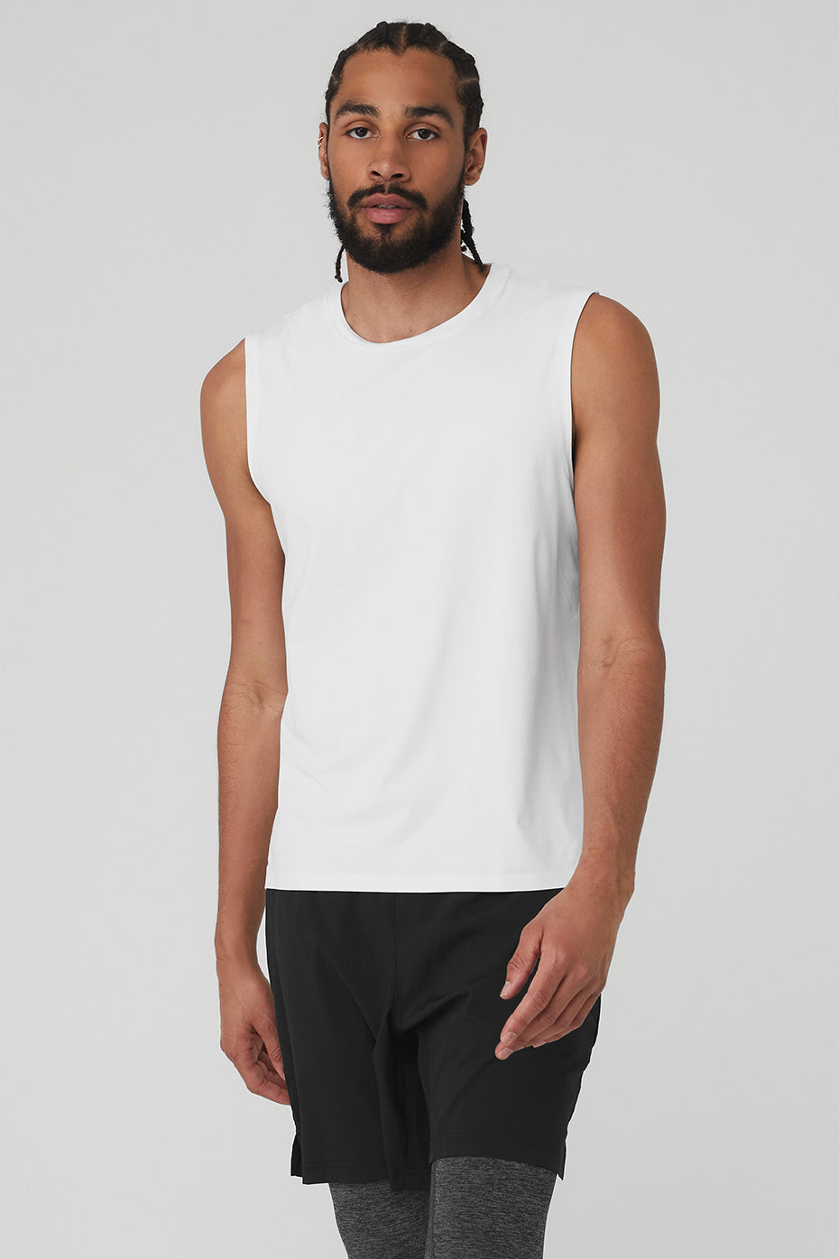 White Men's Alo Yoga Idol Performance Tanks | SZT-610723